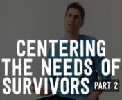 Featuring RJ Maccani, Priya Rai, Rachel Herzing, and Esteban Kelly.nnSurvivor-centeredness is an important value in transformative justice. But what does it actually mean to center the needs of survivors? In this 2-part video, people with years of experience facilitating community accountability processes with survivors of harm and people who have caused harm address whether centering survivors means that survivors define or drive transformative justice processes. This video considers the comple