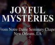 THE JOYFUL MYSTERIESnnFirst Joyful Mystery – The AnnunciationnSpiritual Fruit - HumilitynOf all women, God prepared Mary from her conception to be the Mother of the Incarnate Word. The Word was made flesh and dwelt among us.nnSecond Joyful Mystery – The VisitationnSpiritual Fruit – Love of NeighbornMary’s cousin, Elizabeth, conceives in her old age…for nothing is impossible with God. Mary serves her cousin in humility for three months until the birth of John the Baptist.nnThird Joyful