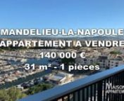 Retrouvez cette annonce sur le site ou sur l&#39;application Maisons et Appartements.nnhttp://www.maisonsetappartements.fr/fr/06/annonce-vente-appartement-mandelieu-la-napoule-1999940.htmlnnRéférence : 479nMANDELIEU-LA-NAPOULE : Au c?ur de Cannes Marina, en étage élevé, venez découvrir ce grand studio de 31 m² et sa très belle vue sur le port dans une résidence de très bon standing avec gardien et grande piscine. Il est composé d&#39;une entrée avec placards, d&#39;une salle de bain et son WC, d
