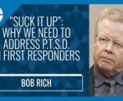 Ep 273 - First Responder PTSDnGuest: Bob Richn nThe average person experiences about four events in their lives that could trigger PTSD. The average career cop encounters between 100 and 400 incidents that could trigger PTSD. Retired Abbotsford Police Chief Bob Rich knows this all too well.n nIn early 2015 Chief Rich lost two active members of the Police Department by their own hand. Their deaths shook him to the core. He was forced to look inward at his leadership, at the culture within his pol