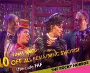 THE ROCKY HORROR SHOWnSept 27 – Nov 2, 2019nBy Richard O’Brien (music, lyrics and book)nDirected by Ilana Ransom Toeplitz nnSexy Classic MusicalnProscenium Stagennwww.parksquaretheatre.orgnnLet’s do the Time Warp again! nEnter a kitschy, campy, sci-fi fantasy with Brad and Janet as they encounter Dr. Frank ’N’ Furter, a vamping, transsexual transvestite from another planet, backed by their band of singing and dancing Phantoms. Mixing rock ‘n’ roll with crazy dance numbers, sex, gli