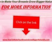 Get Your Digital Guide in PDF ==&#62; http://www.n1products.com/boostyourbustnHow to Get Bigger Breasts Without SurgerynClick Here: http://www.howtomakeyourbreastsgrowbiggernaturally.com How to increase breast size fast and naturally without surgery - How can I naturally lift my breasts?nnThose that have small busts often search for ways in which they could augment or boost them. Nonetheless, the high process of going through a breast enlargement surgical procedure is something which several ladies