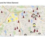 Beyond the Yellow Diamond is an in-vehicle navigation system concept that aims to prevent accidents by warning the driver of upcoming road hazards such as dangerous intersections, accident prone areas, potholes, speed bumps etc. This could be integrated within the Route Planner (e.g, Google Maps) of a car’s dashboard system that could optimize routes to avoid hazards and annotate directions with hazards. For instance, the warnings might look like this, “Slow down! There have been 50 crashes