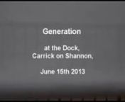 Generation was a day of performance art at the Dock, Carrick-on-Shannon. It took place in June 2013 and was curatedby Fergus Byrne. Performances ran from 11 am til 8pm and were of varied duration. This is a short edit of the days events. Camerwork was by Laura Gallagher. Performers were Kaspar Aus and Patrick Hall, The Performance Collective, James King, Regan O&#39;Brien and Paul Bloof, Chris Doris with Ivor Browne, Deirdre Murphy and Noel Arrigan.