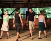A Hey for 4 examines four dancers’ ability for expression as they repeat one endless, weaving, contra dance movement called the