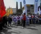 THY Yönetimi tarafından işten atılan 305 THY işçisinin direnişinin 313. gününde Bakırköy Özgürlük Meydanı&#39;nda yapılan eylemde DİP&#39;li ögrencinin konuşması.
