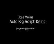 Demo of the Auto Rig script created in the pre-production of the short film