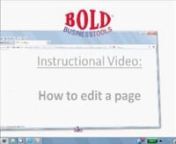 How to Edit a Page:BBW Instructional Video from bbw page