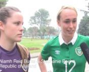 Niamh Reid Burke and Stephanie Roche look back on a exciting game where Niamh saved a penalty and Stephanie score a brilliant goal.