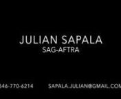Julian Sapala Theatrical Performance Reel from sapala