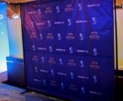 The aryana.ES team prepared an 8 x 8ft Step &amp; Repeat banner complete with a Banner Stand for Sky Ultra Lounge