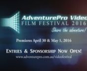 The AdventurePro Video Film Festival presented by the Australian Camps Association is open to any video between 2 - 15 minutes featuring Australianincluding entries, rules, video-making resources, sponsorship and advertising opportunities please visit http://www.adventurepro.com.au/videofestivalnnMUSICn