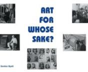 A rare and very early documentary survey of POP ART –originally broadcast in March, 1964—of which Paul Gardner wrote in The New York Times: “Forgetting the socially insignificant ills that dominate most dreary documentaries, the (program) explored with sophisticated amusement the strange, mad, awful, wonderful world of pop art.”nnThe New York art scene is introduced at gallery openings—where James Rosenquist, Andy Warhol and others of the contemporary art scene throng a group show open