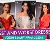Vogue Beauty Awards 2018 was held in Mumbai last night. The event saw celebs arrive in style. Our favourite B-Town stars were at their fashionable best on the red carpet of the event.From Shah Rukh Khan to Katrina Kaif to Janhvi Kapoor to Saif Ali Khan to name a few were celebrities who graced the red carpet. So let’s check out the best and worst dressed from the event held last night.
