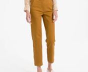 W cropped straight pant brown mila from cropped