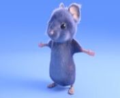 3D model of a grey mouse. nn- Textures made with Surface Painter 2n- modelled in Maya 2017n- Renders and shaders made with Arnold 2.1.0.1, now native to mayan- Clean modelling: quads only, clean scene with a clear naming conventionn- Fur in Maya using the Yeti pluginn- unit scale: cm, mouse height: 10 cmn- texture linked via relative paths