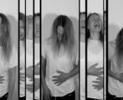 Fed / Up video depicts mental nausea caused by frustration and it takes a rather physical form on the video and continues – perhaps endlessly – as a rhythmic choir of gagging. The black and white video shows the artist’s nauseous character duplicated again and again as a narrow and pale vertical image with the video ultimately turning into some kind of barcode. The sounds of the video images with different paces form a composition, an agonizing sound carpet that brings the nausea to the au