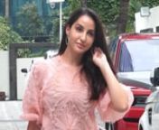 Nora Fatehi and Guru Randhawa were spotted at the T-Series office today. The duo just released a hot new single called &#39;Naach meri Raani&#39; and now we are wondering what else is brewing? The hit duo has given us song after song to keep our parties lit. Is ANOTHER hit already underway?Nora looked absolutely smashing in this interesting pastel pink ruffled blouse paired with blue jeans. While the singer was spotted in a head to toe black outfit with a touch of quirk. The singer has been on top of th
