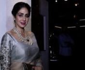 When Sridevi EXUDED ELEGANCE in a metallic grey saree with Boney Kapoor at Aamir Khan’s star-studded Diwali Party’17. The evergreen style icon Sridevi looked stunning in a grey hue silverish net saree by her favourite designer friend, Manish Malhotra. A sparkling brighter-than-the-sun three-tier pearl Polki necklace with a big emerald in the middle and clutch rounded her look. Boney Kapoor was seen in a dark green kurta, white pyjamas and burgundy shoes. Right from the Badshah of Bollywood S
