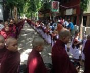 This monastery is located in the town of Amarapura, which is just 11 kilometers south of the city of Mandalay.This video was shot by iphone 5 on 5th June 2017.nnMonks from all over the country come to the monastery where, along with learning the 227 steps required of the monks, they must also follow a daily ritual that focuses on their minds on their Theravada Buddhist education. A complete education from the monastery lasts 7 to 10 years. Each of the monks is required to rise every morning at
