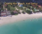 Choeng Mon Beach, Koh Samui aerial from choeng mon