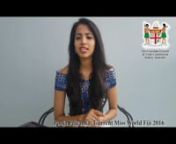A candid Miss World Fiji 2016, Pooja Priyanka shares her International Women&#39;s Day message and passion for equality.