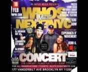 https://www.eventbrite.com/e/whosnextnycmvmthot97-dj-drewski-concert-21823-brooklyn-music-kitchen-tickets-500530489167nnnWHOSNEXT?NYC CONCERT 2.18.23nTICKETS ON SALE NOWnnLIMITED ARTIST SLOTS AVAILABLEn&#36;500 CASH TO BEST PERFORMER!!!!!n&#36;40 ADMISSIONn10PM-2AMnDJ DREWSKI @sodrewskinWILL BE IN THE FUCKING BUILDING WILL YOU?!!!!!!!!!!nnRSVP SEATING LIMITED PLEASE RESERVE NOW AT BROOKLYNMUSICKITCHEN.COMn@BROOKLYNMUSICKITCHENnFOOD &#124; DRINK PACKAGES RSVPnTHIS IS A VIP EVENTnnDM @captainclutch80 @official