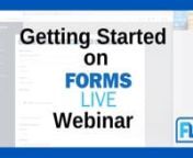 Incase you missed the webinar, we delved into the first steps we recommend newcomers take on the platform as well as how to customise Forms Live accounts - For established subscribers looking to learn more.nnWebsite &#124; formslive.com.aunnPhone &#124; (08) 7009 4418nnEmail &#124; support@formslive.com.au