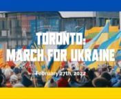 On Sunday February 27th, over 30,000 people attended the Toronto March For Ukraine to express their support for Ukraine. The mega march was organized by the Ukrainian Canadian Congress Toronto branch. Director Adam Bialo from Kontakt Films captured the march and the sentiment felt by so many Canadian concerned about the illegal war on Ukraine.nn