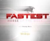 A lot of very fast horses raced at Saratoga this past week, but who was the fastest, according to the Beyer Speed Figures? Randy Moss spills the tea in this segment, presented by the fast stallions at WinStar Farm.