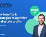 Welcome back to episode 6 of The Profitable Rental Podcast by Landlord Studio! Today, Logan (Landlord Studio’s co-founder) discusses tax strategies with Ryan Bakke. Ryan is a real estate investor and licensed CPA and is passionate about sharing his knowledge with real estate investors to help them build generational wealth and reach financial freedom. And the first step to achieving this, he says, is to improve your financial literacy.nnThe Profitable Rental is a podcast by Landlord Studio whe