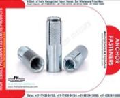 The Fasteners House is manufacturers exporters and wholesale suppliers in india, punjab, Ludhiana. Our High Tensile Fasteners products range includes Hex Bolts, Hex Nuts, Plain Washers, Spring Washers, Anchor Fasteners, Anchor Foundation Bolts / L Bolts, U-Bolts / Bent Bolts, Eye Bolts, B7 Bolts, Galvanized Anchor L Bolt, L Shaped Foundation Anchor Bolts, Foundation Bolts, Carbon Steel Concrete Building Anchor, L Bolts, Concrete Foundation Anchors, Ms L Bolt, Construction Anchor Bolts, Drop In A