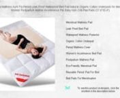 Click here&#62;thttps://amzn.to/3Tzyrjx&#60;to see this product on Amazon!nnnnAs an Amazon Associate I earn from qualifying purchases. Thanks for your support!nnnnnnMenstrual Mattress Aunt Flo Period Leak Proof Waterproof Bed Pad Natural Organic Cotton Underpads for Menstruation Women Postpartum Mother Incontinence Pet Baby Kids Crib Pee Pads (27.6