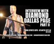 In Part 2 of the interview with DieHard Wrestling (www.diehardprowrestling.com), Diamond Dallas Page shifts his focus back to the stage that made him a star and household name - pro wrestling!nnDDP (www.ddpbang.com) gives his insights and opinions on the death of his longtime friend Chris Kanyon, WWE&#39;s failed WCW invasion angle, future legends in the business such as Randy Orton and Cody Rhodes, and hip hop mogul Jay-Z.nnAn interview not to be missed, so stay connected or elbows may have to be d