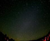 Time lapse video of night sky as it passes over the 2009 Texas Star Party in Fort Davis, Texas.The galactic core of Milky Way is brightly displayed.Images taken with 15mm fisheye lens.