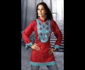 Indian bollywood Fashion Kurtis and Tunics is very much in fashion these days. It is very comfortable and looks very stylish. Kurti (Tunic-Top) is just a women&#39;s top. Girls nowadays wear Designer Kurti, EmbroideryTunic and Cotton Kurtas in collages, office and daily wear over jeans, Salwar, Pant, Capri and even a skirt. Indian Kurtis (Tunic/Tops) are accepted worldwide. Kurtis-Top look decent and sincere, versatile and stylish, trendy yet modest. Indian Kurtis will lend grace to any woman&#39;s ward