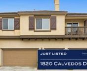 Just Listed in Eastlake - https://www.greatersandiegoareahomes.com/1820-calvedos-drive nnDo not miss this stunning townhome in the highly desired Belleme Chateaux community. This stunning home features a spacious floor plan with an open layout and wood floors throughout the main living areas and bedrooms. It has been meticulously maintained and is ready for it’s new owner. The large master suite has access to the balcony and the 2nd bedroom has its own ensuite bath. Includes a 1-car attached g