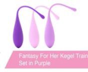 https://www.pinkcherry.com/products/fantasy-for-her-kegel-train-her-set-in-purple (PinkCherry US)nhttps://www.pinkcherry.ca/products/fantasy-for-her-kegel-train-her-set-in-purple (PinkCherry Canada)nnn It was her little secret. She had started with the lightest almost two weeks ago and had worked her way up to the heaviest. At first, she was a bit nervous about inserting something weighted into her vagina, but the lightest hadn&#39;tseemed that heavy. Now, she enjoyed the full feeling and inmate s