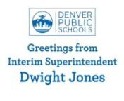 TRANSCRIPT: Welcome back! I hope everyone had a restful break, and feel recharged for the work ahead of us this semester. I want to introduce myself to Team DPS. My name is Dwight Jones, and I will serve the next six months as your interim superintendent. A little bit about myself: I have had over 36 years of experience in public education. I started my career as an elementary and middle school teacher before going on to serve as an elementary, middle and high school principal. After getting tha