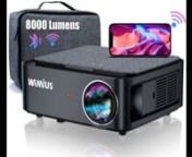Hay guys,nToday we are going to talk about the WiFi Bluetooth Projector, WiMiUS K1 8000 Lumen Video Projector from Amazonnn【Free Projector Bag Includes and the 8000Lumen Full HD 1080P WiFi Bluetooth Video Projector Supports 4K】 This latest Full HD 1080P WiMiUS K1 wifi projector is delivered with a bag. It has 1920 * 1080p native resolution, 8000 high brightness and up to 10000: 1 contrast ratio, the high-end digital processing chips offer higher NTSC color gamut, and with the support of hard