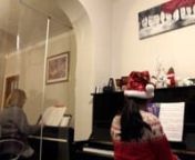 A duet by Leah and Stella of We wish you a merry Christmas