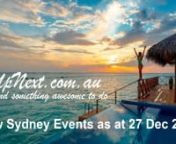 #sydneyevents #sydneytodo #eventssydney #sydneylife #whatsonsydney #upnextsydney #visitsydneynnNew Sydney Events as at 27 Dec 2021nnSee more events https://upnext.com.au/sydneynnFACEBOOK PAGE: https://www.facebook.com/upnextsydney/ nnMusic from Tunetank.com nDecibel - Morning Lights (Copyright Free Music) nDownload free: https://tunetank.com/t/1ij1/5116-morning-lights n nn nnNew Year&#39;s Eve Sydney Harbour cruise 2021 - https://upnext.com.au/event/new-years-eve-sydney-harbour-cruise-2021nProsecco