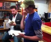 We had Athens poets and writers come out and do dramatic readings from The Anthology of Really Important Modern Poetry on April 18, 2012. Here writer Darin Beasley reads a piece by the estimable Robert Pattinson. Emcee Chris Hassiotis looks on admiringly. Enjoy! http://avidbookshop.com/book/9780761167822