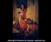 Indian girls and Indian Woman Cultural Dress Paintings By: S.Ilayaraja (artist)nMusic: Kannalane instrumental