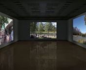 Documentation of AROUND THE SUN, a 3 chanel video/sound installation by Canadian artist Dan Hudson