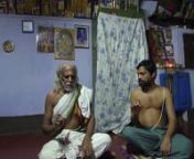 This montage is based on footage of the vadhyar K.R. Thiruvenkatanatha Sharma and his pupil K.S. Balasubrahmanian in Kodunthirapully agrahāram, Palakkad, Kerala, June 2010. The video is meant to accompany §2.1 of the project “Survivals &amp; Revivals.