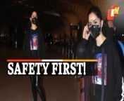 ‘Sooryavanshi’ actress Katrina Kaif was recently spotted by the shutterbugs at Mumbai airport while on her way to Delhi. The actress was seen sweetly wishing the media a happy new year. However, she was seen coming back to have her temperature checked, following proper Covid protocols.