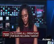 CNBC&#39;s Rahel Solomon reports that California is closing indoor operations for restaurants, movie theaters, and wineries. Additionally, 30 counties must close gyms, places of worship and malls. Bars must also close indoor and outdoor operations.