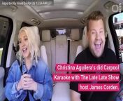 Christina Aguilera’s did Carpool Karaoke with The Late Late Show host James Corden. &#60;br/&#62;Aguilera was on fire!