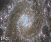 The Phantom Galaxy (M74) has been imaged in infrared and optical light using the James Webb Space Telescope and Hubble Space Telescope. The spiral galaxy is about 32 million light-years from Earth. &#60;br/&#62;&#60;br/&#62;Credit: Space.com &#124; imagery courtesy: ESA/Webb, NASA &amp; CSA, J. Lee and the PHANGS-JWST Team; ESA/Hubble &amp; NASA, R. Chandar, N. Bartmann,Acknowledgement: J. Schmidt &#124; edited by Steve Spaleta&#60;br/&#62;Music: Somewhere in Space by Cody Butler / courtesy of Epidemic Sound